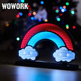 WOWORK wholesale freestanding Battery Multi-layer rainbow sign infinity mirror led illusion light for Christmas Promotional Gifts