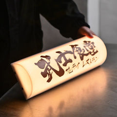 Elegant Curved Acrylic Wall Art with Custom Logo Printing light box