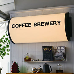 Elegant Curved Acrylic Wall Art with Custom Logo Printing light box