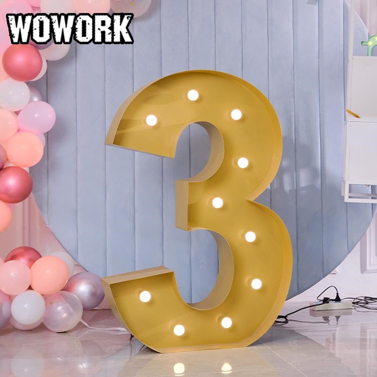 gold marquee numbers