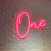 One number neon sign for party decoration