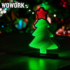 WOWORK new product neon strip Christmas Festive tunnel light 3d infinity mirror led neon decoration Promotional Gift for XMAS