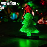 WOWORK wholesale Fashion neon tube freestanding Psychedelic Art 3d abyss Multi-layer Christmas tree sign tunnel mirror Infinity for Xmas decor