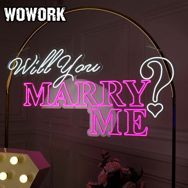 marry me neon light