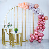 Gold Columns Vertical Round Backdrop