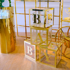 white Acrylic one baby love Balloon Box