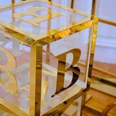 white Acrylic one baby love Balloon Box