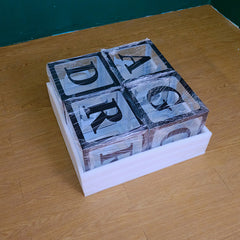 white Acrylic one baby love Balloon Box