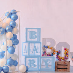 white Acrylic one baby love Balloon Box