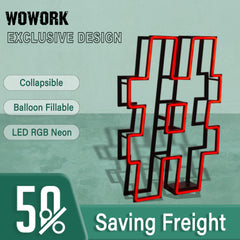 Collapsible RGB Neon Frame Marquee Lights