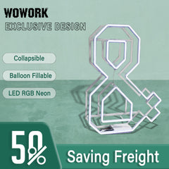 Collapsible RGB Neon Frame Marquee Lights