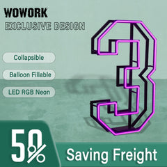 Collapsible RGB Neon Frame Marquee Lights