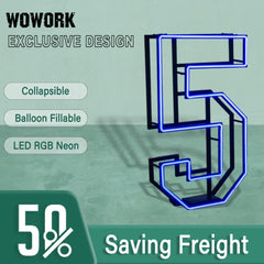 Collapsible RGB Neon Frame Marquee Lights