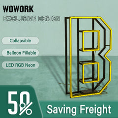 Collapsible RGB Neon Frame Marquee Lights