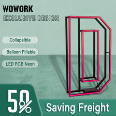 Collapsible RGB Neon Frame Marquee Lights