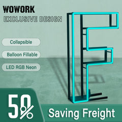 Collapsible RGB Neon Frame Marquee Lights