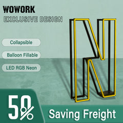 Collapsible RGB Neon Frame Marquee Lights