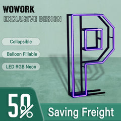 Collapsible RGB Neon Frame Marquee Lights