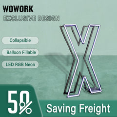 Collapsible RGB Neon Frame Marquee Lights