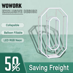 Collapsible RGB Neon Frame Marquee Lights