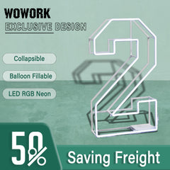 Collapsible RGB Neon Frame Marquee Lights