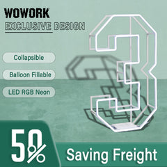 Collapsible RGB Neon Frame Marquee Lights
