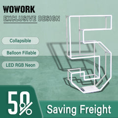 Collapsible RGB Neon Frame Marquee Lights