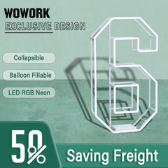 Collapsible RGB Neon Frame Marquee Lights
