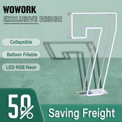 Collapsible RGB Neon Frame Marquee Lights