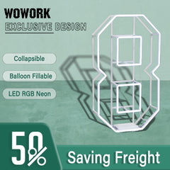 Collapsible RGB Neon Frame Marquee Lights