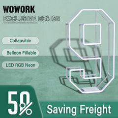 Collapsible RGB Neon Frame Marquee Lights