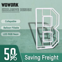 Collapsible RGB Neon Frame Marquee Lights