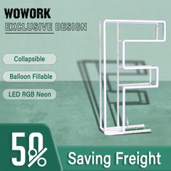 Collapsible RGB Neon Frame Marquee Lights