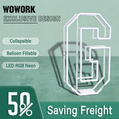 Collapsible RGB Neon Frame Marquee Lights