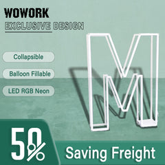 Collapsible RGB Neon Frame Marquee Lights