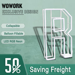 Collapsible RGB Neon Frame Marquee Lights