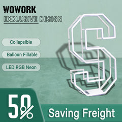 Collapsible RGB Neon Frame Marquee Lights