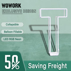 Collapsible RGB Neon Frame Marquee Lights