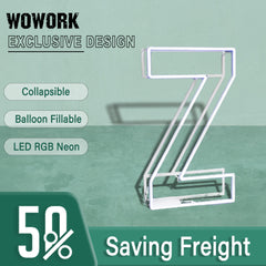 Collapsible RGB Neon Frame Marquee Lights