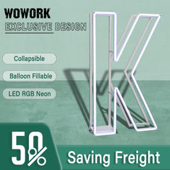 Collapsible RGB Neon Frame Marquee Lights