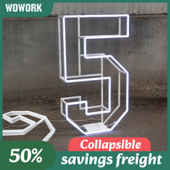 Collapsible RGB Neon Frame Marquee Lights