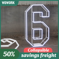 Collapsible RGB Neon Frame Marquee Lights