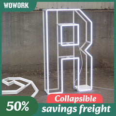 Collapsible RGB Neon Frame Marquee Lights