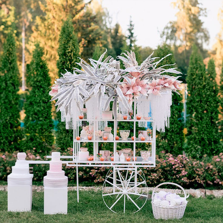 flower candy cart