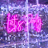 Let's party neon sign light