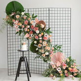 Customizable Grid Backdrop Set for Versatile Party Decor