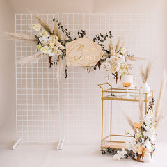 Customizable Grid Backdrop Set for Versatile Party Decor