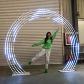 Meteor Arch Backdrop glowing at wedding ceremony