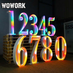 neon marquee numbers