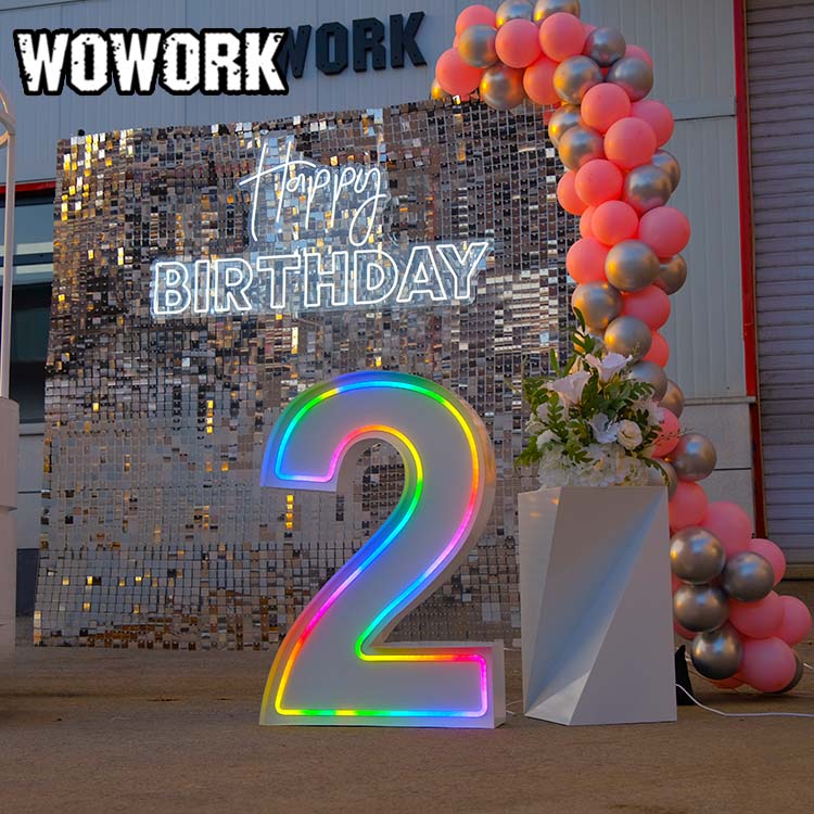 neon marquee numbers